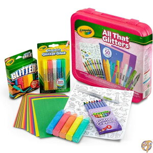 �y�|�C���g2�{!19��-20���zCrayola All That Glitters Art Case Gift for Kids 5 & Up, Includes Glitter Crayons, Marker, Glue, Chalk, Paper Stickers in A Convenient Travel Case, Over 50 Pieces - 04-6887 141�m���s�A���n