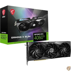 yő2000~N[|25`zMSI Gaming GeForce RTX 4060 Ti 16GB GDRR6 GNXg[NbN:2685MHz 128rbg HDMI/DP Nvlink TORX Fan 4.0 Ada Lovelace A[LeN`OtBbNXJ[h (RTX X Slim 16G)
