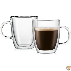 �y�N�[�|���z�M���zBodum Bistro 2-Piece Double Wall Mug, 10-Ounce, Clear by