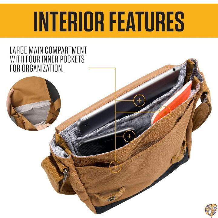 楽天市場】Carhartt クロスボディ スナップバッグ 丈夫 調節可能な 