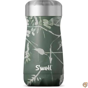 yő2000~N[|25`zS'well Stainless Steel Traveler, 12oz, Green Foliage, Triple Layered Vacuum Insulated Containers Keeps Drinks Cold for 20 Hours and Hot 9, BPA Free, Easy Carrying On the Go