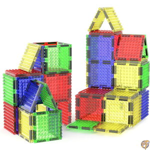 y|Cg3{2028ԁzPicassoTiles 12pcs Magnetic Brick Tiles STEM Creative Building Block Set Construction Toy Socket Spikes Toys Accessory Educational Imaginative Learning Kit Stacking