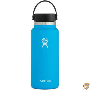 Hydro Flask Water Bottle - Stainless Steel & Vacuum Insulated Wide Mouth 2.0 with Leak Proof Flex Cap 32 oz, Pacific