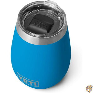YETI Rambler 10 oz Wine Tumbler, Vacuum Insulated, Stainless Steel with MagSlider Lid, Big Wave Blue