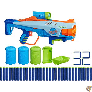 Nerf Elite Junior Rookie Pack, Easy-Play Blaster, 32 Darts, 4 Ziele