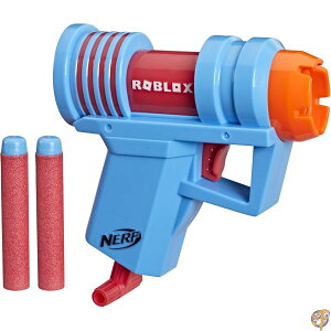 NERF Roblox Mad City: Plasma Ray Dart Blaster, Pull-Down Priming Handle, 2 Elite Darts, Code to Unlock in-Game Virtual Item