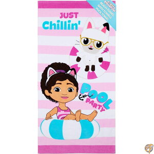 �u�M���r�[�̃h�[���n�E�X�iGabby's Dollhouse�j�v�L�b�Y�p�r�[�`�^�I�� 140×70cm ���� �z�� �R�b�g��100% �v�[�� �C �����C �X�C�~���O ���s�̕K���i