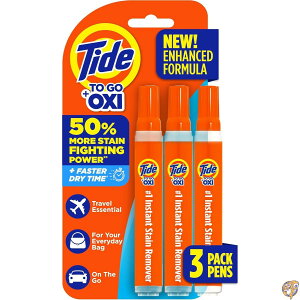 Tide Stain Remover for Clothes, To Go Pen, Instant Spot Travel & Pocket Size, 3 Count