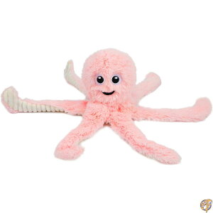 �y�N�[�|���z�M���zBest Pet Supplies OctoMutant Crinkle Plush Dog Toys for Interactive Play, Puppy and Senior Indoor Colorful Octopus Toy Shape, Soft Head Stuffing, Cute Cuddly - Pink