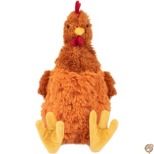 �y�|�C���g2�{!15���zBest Pet Supplies Chicken Crinkle Plush Dog Toys for Interactive Play, Puppy and Senior Indoor Colorful Toy Shape, Cute Cuddly - (Brown)