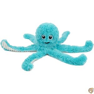 �y5���ő�1500�~�N�[�|���zBest Pet Supplies OctoMutant Crinkle Plush Dog Toys for Interactive Play, Puppy and Senior Indoor Colorful Octopus Toy Shape, Soft Head Stuffing, Cute Cuddly - Turquoise