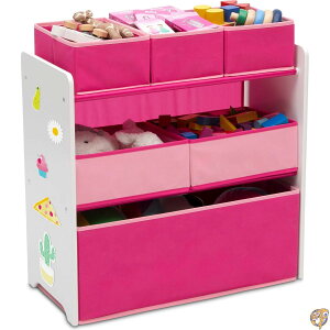 �y�ő�2026�~�N�[�|���z�M���zDesign and Store 6 Bin Toy Organizer, White/Pink