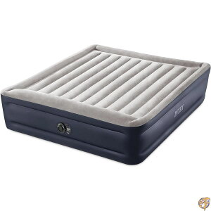 �y�����_�t���f�[2�{P�zIntex 64137ST Dura Beam Deluxe Raised Pillow Inflatable Blow Up Portable Firm Mattress Air Bed with Built In Internal Pump, King