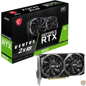 MSI Gaming GeForce RTX 3050 8GB GDRR6 128�r�b�g HDMI/DP PCIe 4 Torx �c�C���t�@�� Ampere OC �O���t�B�b�N�X�J�[�h (RTX Ventus 2X XS 8G OC) (���j���[�A����)