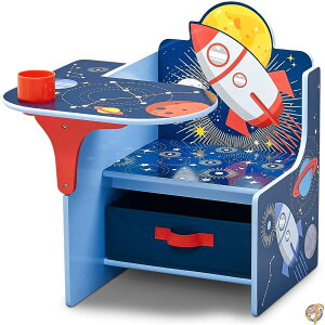 Delta Children Space Adventures Chair Desk with Storage Bin - Ideal for Arts & Crafts, Snack Time, Homeschooling, Homework More Greenguard Gold Certified, Blue