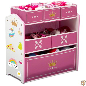 �y�|�C���g2�{5��10������zDelta Children �v�����Z�X �N���E�� �f�U�C�� �� ���[���b�N 6�̂������ᔠ�t�� - GREENGUARD Gold �F��A�z���C�g/�s���N