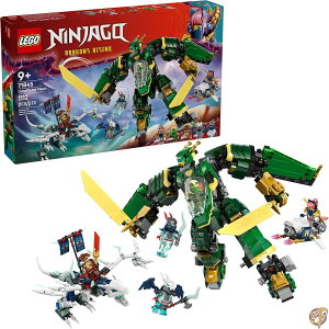���S �j���W���S�[ (LEGO NINJAGO) ���C�h�̃W�F�b�g���J 71845 - �j�̎q�E���̎q���� �g�ݗ��ăL�b�g ���{�b�g����W�F�b�g�@�֕ό`����v���C�Z�b�g 5�̂̃~�j�t�B�M���A�t�� �h���S�����C�W��