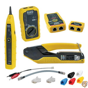 Klein Tools 80085 VDV LAN�P�[�u���ƃ��C���e�X�^�[�L�b�g Pass-THU RJ45���W�����[�f�[�^�v���O�p�A6��