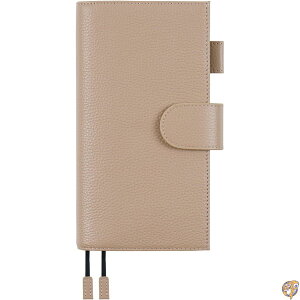 Moterm Leather Cover for Hobonichi Weeks - Fits Weeks/Weeks Mega, with Back Pocket (Pebbled-Taupe)