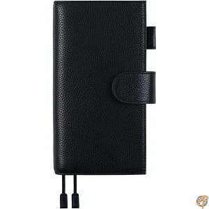 Moterm Leather Cover for Hobonichi Weeks - Fits Weeks/Weeks Mega, with Back Pocket (Pebbled-Black)