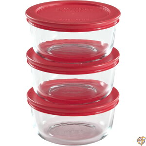 Pyrex 2�J�b�v �K���X�� �H�i�X�g���[�W�Z�b�g �W�t�� 6-Piece �N���A 1085657