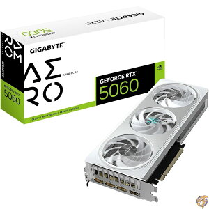 GIGABYTE GeForce RTX 5060 AERO OC 8G�O���t�B�b�N�X�J�[�h�A8GB 128�r�b�gGDDR7�APCIe 5.0�AWINDFORCE��p�V�X�e���ANVIDIA�ADisplayPort�AHDMI�� - �r�f�I�o�̓C���^�[�t�F�[�X GV-N5060AERO OC-8GD �r�f�I�J�[�h