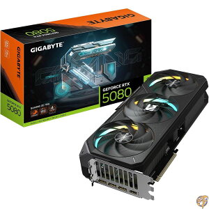 GIGABYTE GeForce RTX 5080 Gaming OC 16G �O���t�B�b�N�X�J�[�h�AWINDFORCE��p�V�X�e���A16GB 256�r�b�gGDDR7�AGV-N5080GAMING OC-16GD �r�f�I�J�[�h�B