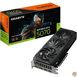 GIGABYTE GeForce RTX 5070 WINDFORCE OC SFF 12G �O���t�B�b�N�X�J�[�h�A12GB 192�r�b�gGDDR7�APCIe 5.0�AWINDFORCE��p�V�X�e���AGV-N5070WF3OC-12GD �r�f�I�J�[�h�B