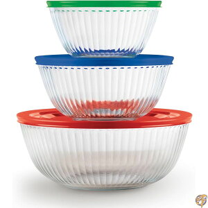 �y5���ő�2000�~�N�[�|���zPyrex (�p�C���b�N�X) 3�Z�b�g �K���X�~�L�V���O�{�E���Z�b�g �v���X�`�b�N�W�t�� �����A�x�[�L���O�A�����p �\�M�I�[�u���A�H��􂢋@�A�Ⓚ�ɁA�d�q�����W�Ή�