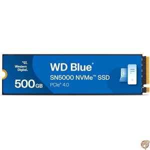 Western Digital 500GB WD Blue SN5000 NVMe �����\���b�h�X�e�[�g�h���C�u SSD - PCIe Gen 4.0 M.2 2280 �ő�5,000MB/�b WDS500G4B0E