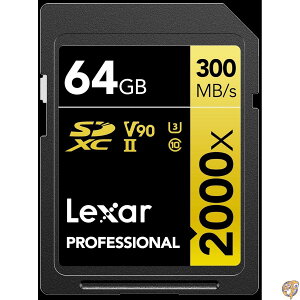 �y�ő�1000�~�N�[�|���zLexar Professional 2000x 64GB SDXC UHS-II�J�[�h �ő�300MB/�b�ǎ��f�W�^����჌�t/�V�l�}�i���r�f�I�J�����p (LSD2000064G-BNNNU)