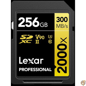 �y�ő�1000�~�N�[�|���zLexar (���L�T�[) 256GB Professional 2000x SDXC�������[�J�[�h UHS-II C10 U3 V90 �t��HD & 8K�r�f�I �ő�300MB/�b�ǂݎ�� �f�W�^����჌�t/�V�l�}�i���r�f�I�J�����p (LSD2000256G-BNNNU)