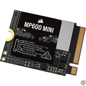 �y�ő�2000�~�N�[�|��!4���`�zCorsair MP600 Mini 2TB M.2 NVMe PCIe x4 Gen4 SSD 2230 �ǂݎ�葬�x �ő�7,000MB/�b �����x3D TLC NAND Steam Deck�����Microsoft Surface�ɍœK �u���b�N