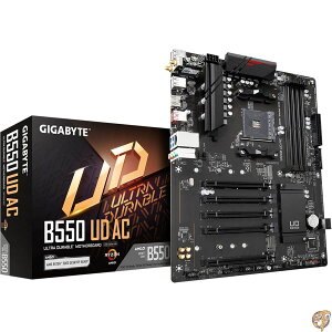 GIGABYTE B550 UD AC (AM4/ AMD/ B550/ ATX/Dual M.2/ SATA 6Gb/s/USB 3.2 Gen 2/ Intel 802.11a/b/g/n/ac/Realtek GbE LAN/PCIe 4.0/ �}�U�[�{�[�h)