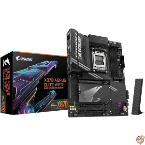 �y�ő�1000�~�N�[�|���zGIGABYTE X870 A Elite WIFI7 �}�U�[�{�[�h - AMD Ryzen 9000 CPU�A16+2+2�t�F�[�YVRM�A�ő�8000MHz DDR5 (OC)�A3xPCIe 5.0�AWi-Fi 7�A2.5GbE LAN�AUSB 4�ɑΉ��B