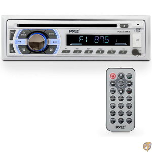 Boat Bluetooth �}�����X�e���I���V�[�o�[ - �}�����w�b�h���j�b�g Din �V���O���X�e���I�X�s�[�J�[���V�[�o�[ ���C�����X���y�X�g���[�~���O/�n���Y�t���[�ʘb/CD�v���[���[/MP3/USB/Aux/ Marine AM FM