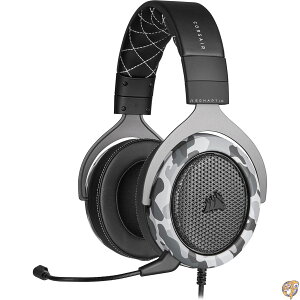 Corsair HS60 HAPTIC �Q�[�~���O�w�b�h�Z�b�g �G�o�ቹ���� Windows Sonic�Ή� PC�p�w�b�h�Z�b�g Arctic Camo