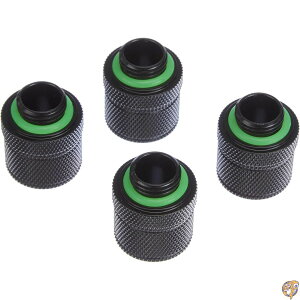 CORSAIR Hydro X Series XF ���k 10/13mm (3/8 �C���` / 1/2 �C���`) ID/OD �t�B�b�e�B���O�t�H�[�p�b�N  �u���b�N SL 4-PK CF BK (CX-9051002-WW)
