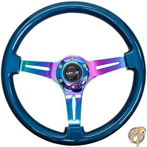 �y20���ő�4000�~�N�[�|���zNRG Innovations NRG-ST-015MC-BL �X�e�A�����O�z�C�[�� - 350mm 25mm�f�B�[�v�\�� �N���V�b�N�ؖڃz�C�[�� �l�I�N���[���X�|�[�N3�{ �u���[�p�[��/�t���[�N�y�C���g