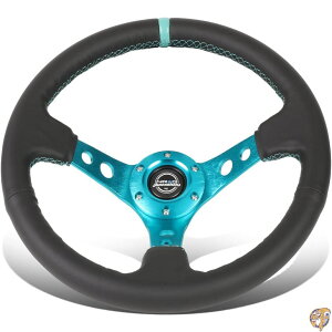 �y�ő�1000�~�N�[�|���zNRG Innovations NRG-RST-006TL �����n���h�� 350mm �X�|�[�c�n���h��(�[��3�C���`)�A�u���b�N���U�[�e�B�[���Z���^�[�}�[�N�A�e�B�[���X�e�b�`�ƃe�B�[���Z���^�[�X�|�[�N�B