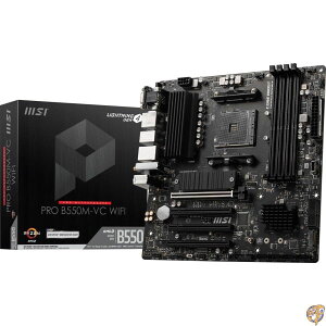 MSI PRO B550M-VC WiFi ProSeries �}�U�[�{�[�h (AMD AM4�ADDR4�APCIe 4.0�ASATA 6Gb/s�AM.2�AUSB 3.2 Gen 2�AHDMI/DP�AWi-Fi�AMATX)�B