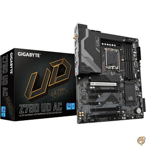 GIGABYTE Z790 UD AC (LGA 1700/ Intel Z790/ ATX/ DDR5/ Triple M.2/ PCIe 5.0/ USB 3.2 Gen2X2 Type-C/Intel Wi-Fi/ 2.5GbE LAN/PCIe EZ-���b�`/�}���`�L�[/�}�U�[�{�[�h)