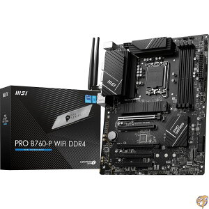 MSI PRO B760-P WiFi DDR4 ProSeries �}�U�[�{�[�h (��12/��13����Intel�v���Z�b�T�[�ALGA 1700�ADDR4�APCIe 4.0�AM.2�A2.5Gbps LAN�AUSB 3.2 Gen2�AWi-Fi 6E�AATX���T�|�[�g)