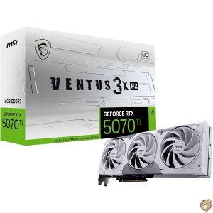 msi Gaming RTX 5070 Ti 16G Ventus 3X PZ OC �O���t�B�b�N�X�J�[�h (16GB GDDR7�A256�r�b�g�A�G�N�X�g���[���p�t�H�[�}���X:2482MHz�ADisplayPort x 3 2.1a�AHDMI 2.1b�ANVIDIA Blackwell Architecture)