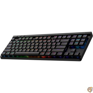 Logicool G515 LIGHTSPEED TKL ���C�����X�Q�[�~���O�L�[�{�[�h ���^ �e���L�[���X LIGHTSYNC RGB �_�u���V���b�gPBT�L�[�L���b�v ���j�A (�Ԏ�) �u���b�N
