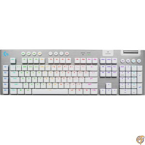Logitech G915 X Lightspeed Low Profile Wireless Gaming Keyboard, Double Shot PBT Keycaps, Fully Programmable Keys, RGB Backlighting, Sleek Aluminum Finishing, GL Brown Tactile Switches PC/Mac White