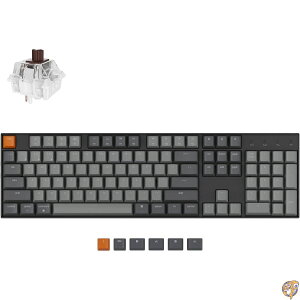 Keychron K10 �t���T�C�Y 104�L�[ Bluetooth ���C�����X ���J�j�J���L�[�{�[�h Mac/Windows�Ή� (Keychron Super Brown������ �}���`�^�X�N�Ή�/�z���C�g�o�b�N���C�g/USB Type C �L���ڑ�)