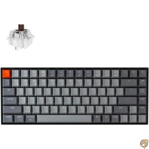 Keychron K2 75%���C�A�E�g Bluetooth���C�����X�E���J�j�J���L�[�{�[�h (Super��/�z���C�g�o�b�N���C�g/USB Type C/�A���`�S�[�X�g/N�L�[���[���I�[�o�[/84�L�[/Mac�EWindows�Ή��EVersion 2)