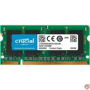 �y�ő�1000�~�N�[�|���zCrucial [Micron����] �m�[�gPC�p���݃����� 2GB DDR2-800 (PC2-6400) CL6 SODIMM 200pin CT25664AC800 [���s�A���i]