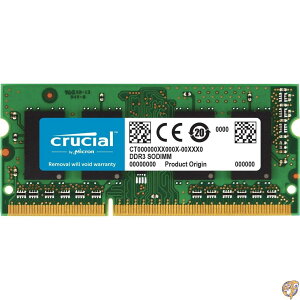 Crucial [Micron��] DDR3L �m�[�g�p�������[ 16GB (1600MT/s / PC3L-12800 CL11 204pin 1.35V/1.5V SODIMM CT204864BF160B